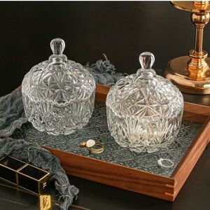 Sugar bowl Crystal Glass NWOT